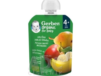 Gerber Organic Kapsička Hruška, jablko, banán - 1x90 g