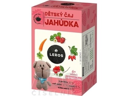 LEROS DETSKÝ ČAJ JAHÔDKA - nálevové vrecká (od 6+ mesiacov) (inov. 2021) 20x2 g (40 g)