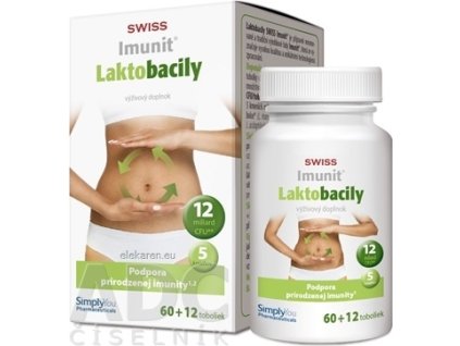 SWISS Imunit LAKTOBACILY - cps 60+12 zadarmo (72 ks)