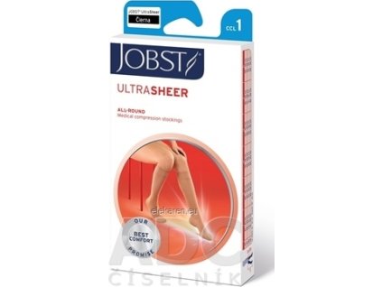 JOBST ULTRA SHEER kompresívne lýtkové pančuchy - I.KT, bežná d., so zatvorenou špičkou, čierne, veľ. IV., 1x1 pár