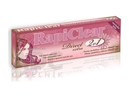 RapiClear Tehotenský test Direct extra 2v1 - 1x2 ks