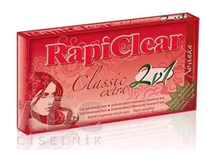 RapiClear Tehotenský test Classic extra 2v1 - 1x2 ks