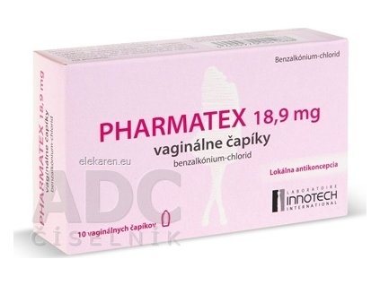 PHARMATEX 18,9 mg vaginálne čapíky - 1x10 ks