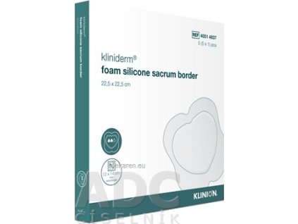 Kliniderm foam silicone sacrum border - 1x5 ks