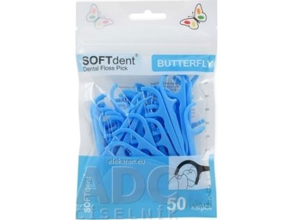 Dentálne špáradlá s niťou SOFTdent Butterfly - 1x50 ks