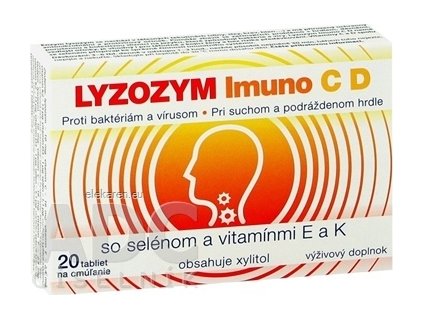LYZOZYM IMUNO C D SO SELÉNOM A VITAMÍNMI E a K - 1x20 ks