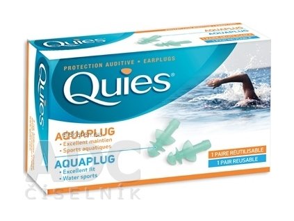 Quies AQUAPLUG Chrániče sluchu do vody - 1x2 ks