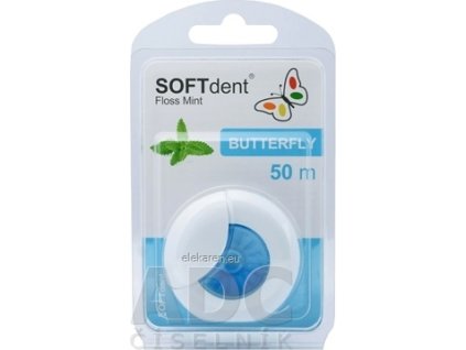 Dentálna niť s mätou SOFTdent Butterfly - 1x1 ks