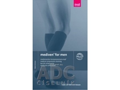 mediven active for men lýtkové pančuchy - veľkosť 5, (II.KT), krátke, čierne 1x1 pár