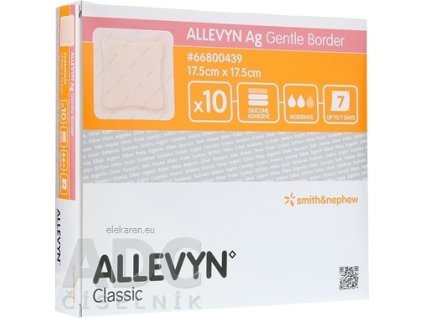 ALLEVYN Ag Gentle Border Krytie na rany - 1x10 ks