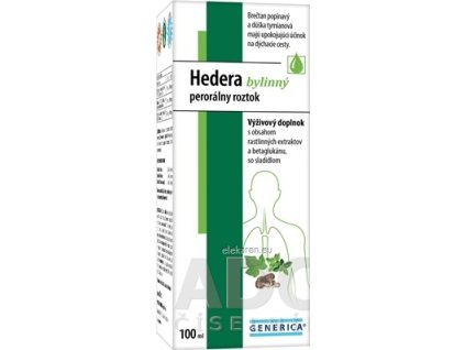 GENERICA Hedera bylinný perorálny roztok - 1x100 ml