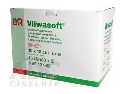 VLIWASOFT KOMPRESY STERILNÉ 10x10 cm - 1x2 ks