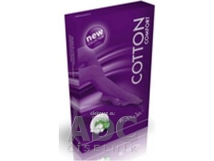 MAXIS COMFORT COTTON STEHENNÉ PANČUCHY - veľkosť 5, (II.KT), normálne, bez špice, s krajkou, bronz, 1x1 pár