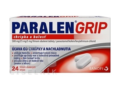 PARALEN GRIP chrípka a bolesť - 1x24 ks