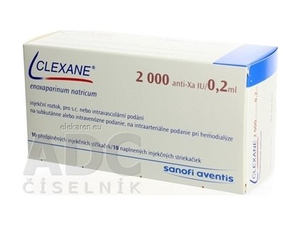 CLEXANE 2000 IU (20 mg)/0,2 ml - 2 ml