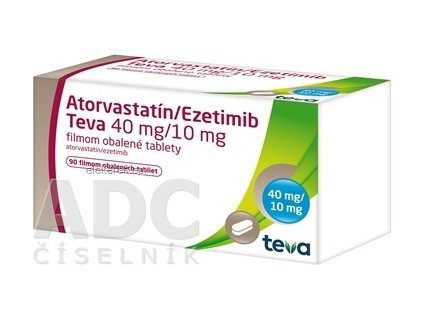 Atorvastatín/Ezetimib Teva 40 mg/10 mg - 1x90 ks