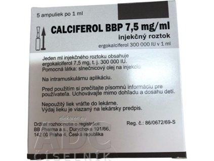 CALCIFEROL BBP 7,5 mg/ml - 5x1 ml