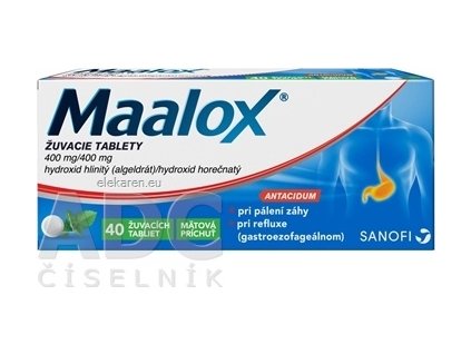 Maalox žuvacie tablety - 1x40 ks