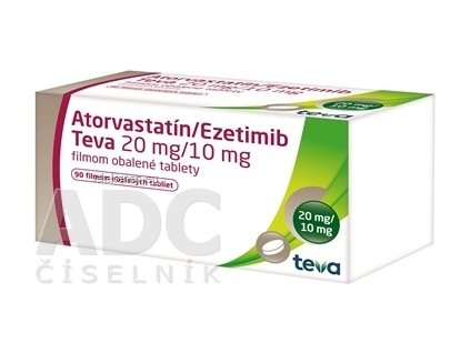 Atorvastatín/Ezetimib Teva 20 mg/10 mg - 1x90 ks