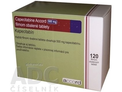 Capecitabine Accord 500 mg filmom obalené tablety - 1x120 ks