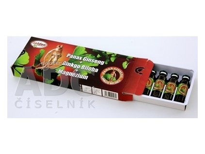 Golden - Panax Ginseng + Ginkgo Biloba + Magnézium - 1x10 ks