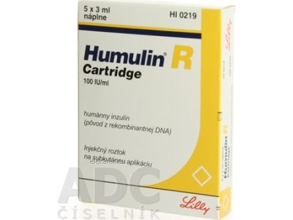 HUMULIN R CARTR SOL INJ 5X3ML/300IU