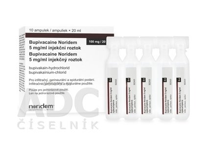Bupivacaine Noridem 5 mg/ml - 10x20 ml