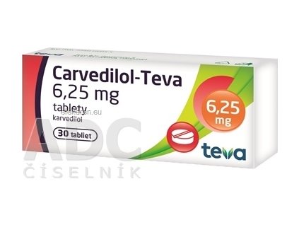Carvedilol-Teva 6,25 mg - 1x30 ks