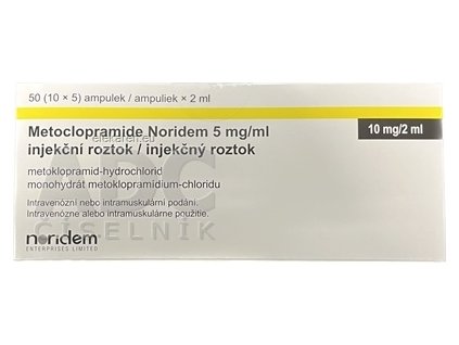 Metoclopramide Noridem 5 mg/ml - 50x2 ml