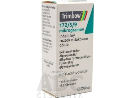 Trimbow 172/5/9 mikrogramov - sol inh (inh.Al) 1x120 dávok