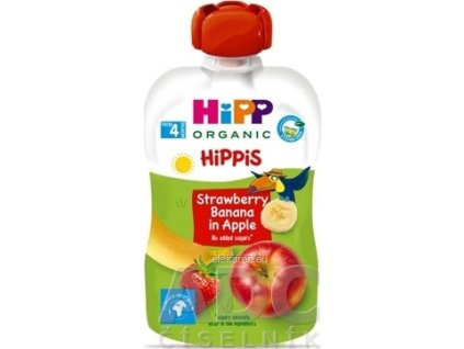 HiPP HiPPis 100% Ovocie Jablko Banán Jahoda - 1x100 g
