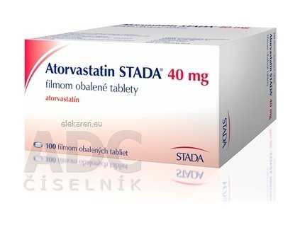 Atorvastatin STADA 40 mg filmom obalené tablety - 1x100 ks