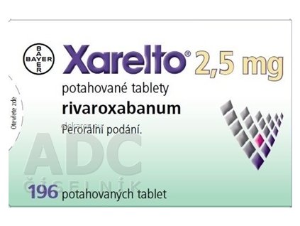 Xarelto 2,5 mg filmom obalené tablety - 1x196 ks