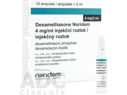 Dexamethasone Noridem 4 mg/ml injekčný roztok - 10x2 ml