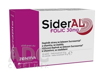SIDERAL FOLIC 30MG VRECUSKA 1X20KS