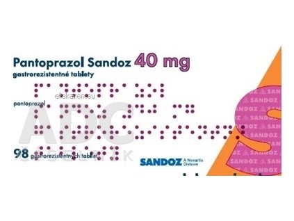 Pantoprazol Sandoz 40 mg gastrorezistentné tablety - 1x98 ks