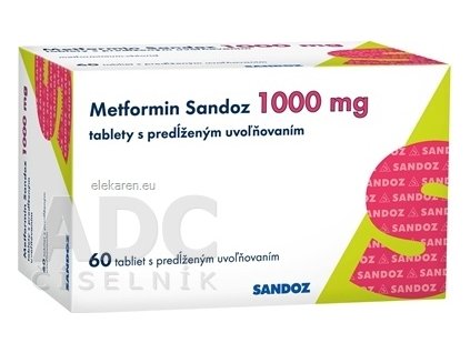 Metformin Sandoz 1000 mg - 1x60 ks