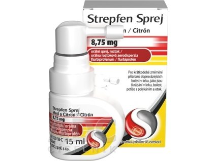 Strepfen Sprej Med a Citrón 8,75 mg - 1x15 ml