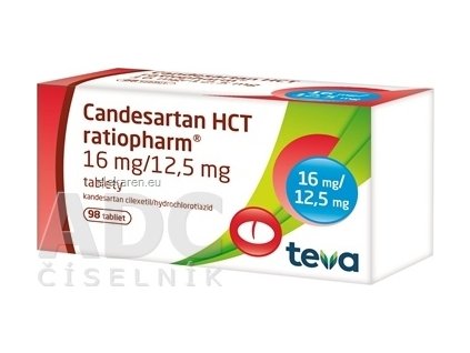 Candesartan HCT ratiopharm 16 mg/12,5 mg - 1x98 ks