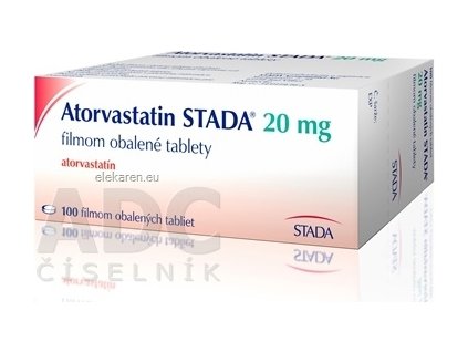 Atorvastatin STADA 20 mg filmom obalené tablety - 1x100 ks