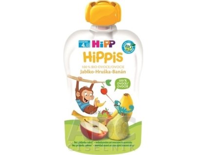HiPP HiPPis 100% Ovocie Jablko Hruška Banán - 1x100 g