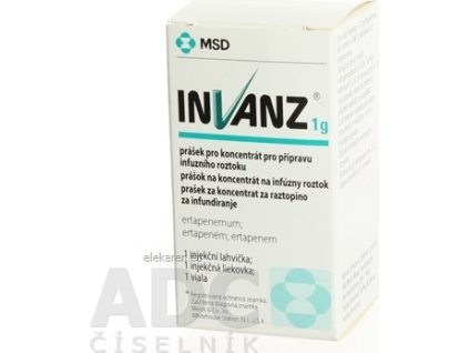 INVANZ 1 g prášok na koncentrát na infúzny roztok - 1x1 lag