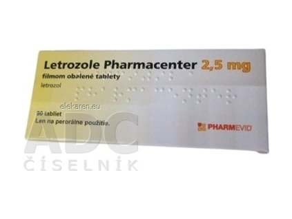 Letrozole Pharmacenter 2,5 mg - 1x90 ks