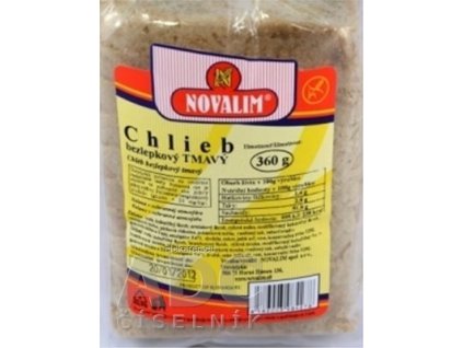 NOVALIM CHLIEB BEZLEPKOVÝ TMAVÝ (TRVANLIVÝ) - 1x360 g