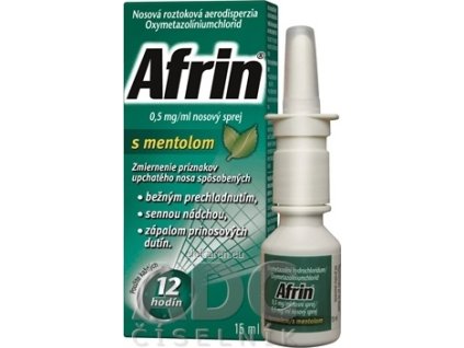 Afrin 0,5 mg/ml nosový sprej s mentolom - 1x15 ml