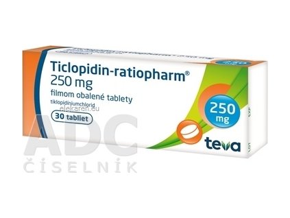 TICLOPIDIN-RATIOPHARM 250MG - 1x30 ks
