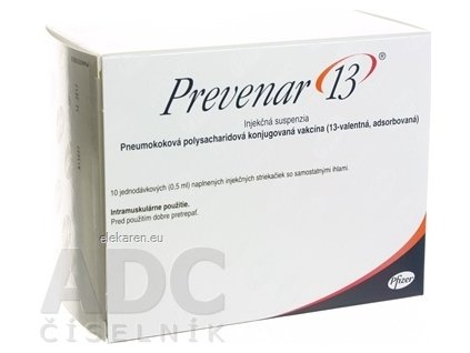 PREVENAR 13 SUS INJ 10X0,5ML+STR+IH