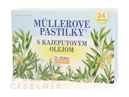 MÜLLEROVE PASTILKY S KAJEPUTOVÝM OLEJOM - 1x24 ks