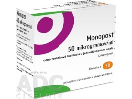 MONOPOST 50 mikrogramov/ml - 2 ml