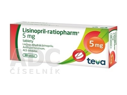 Lisinopril-ratiopharm 5 mg - 1x30 ks